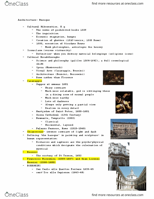 ITALIAN 40 Lecture Notes - Lecture 11: Giambattista Vico, Trevi Fountain, La Specola thumbnail