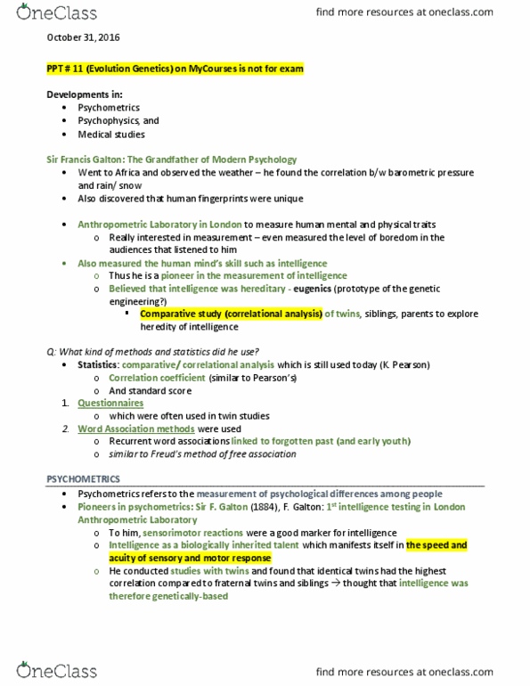 PSYC 403 Lecture 9: 12. Psychometrics (Oct 31), Nov 2 thumbnail