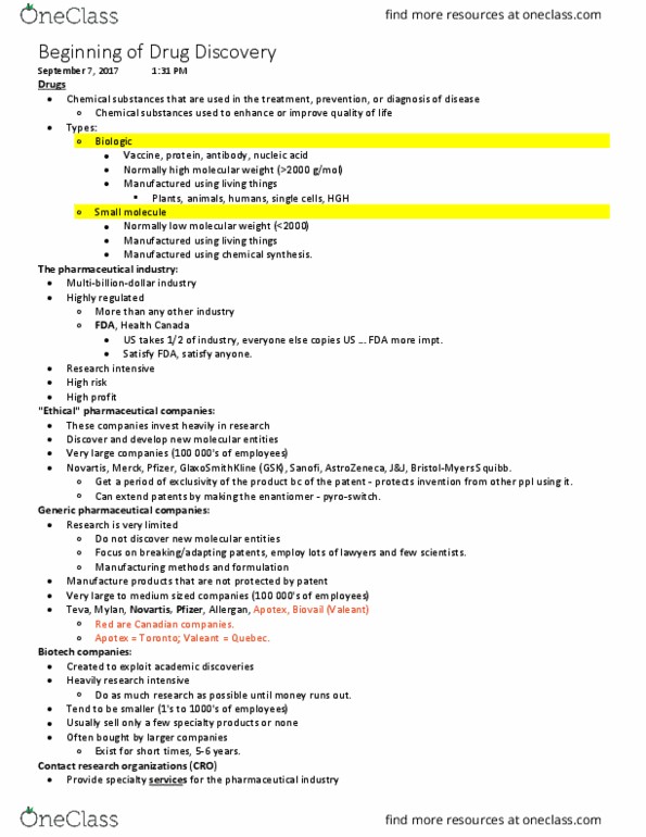 BPS 2110 Lecture Notes - Lecture 1: Cholesterol, Solvent, Atorvastatin thumbnail