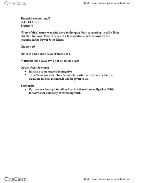CCFC 512 Lecture Notes - Lecture 4: Microsoft Powerpoint thumbnail
