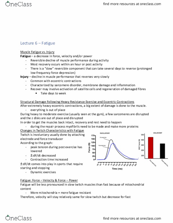 KIN 105 Lecture Notes - Lecture 6: Valence Electron, Acidosis, Sarcolemma thumbnail