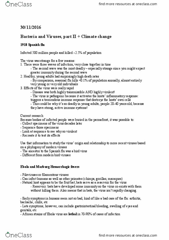 BIOL 115 Lecture Notes - Lecture 18: Global Warming, Sub-Saharan Africa, Bushmeat thumbnail