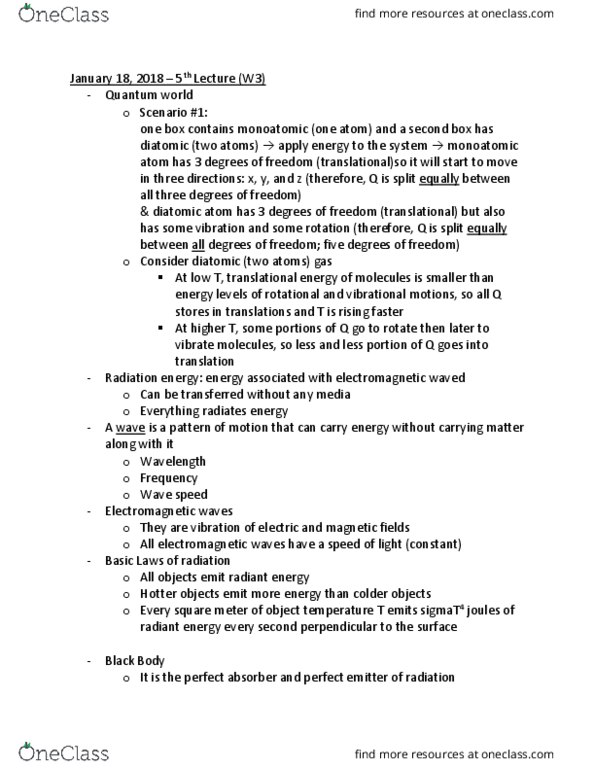 SCI201 Lecture Notes - Lecture 5: Radium, Radiant Energy thumbnail