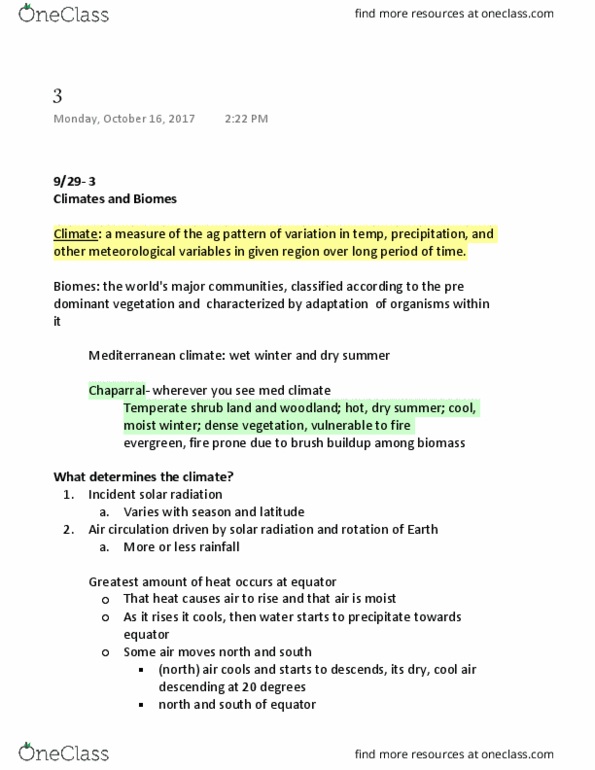 BIS 2B Lecture Notes - Lecture 3: Intertropical Convergence Zone, Hadley Cell, Rain Shadow thumbnail