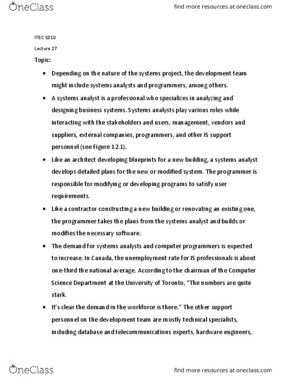ITEC 1010 Lecture Notes - Lecture 27: Outsourcing, Constellation Energy Group thumbnail
