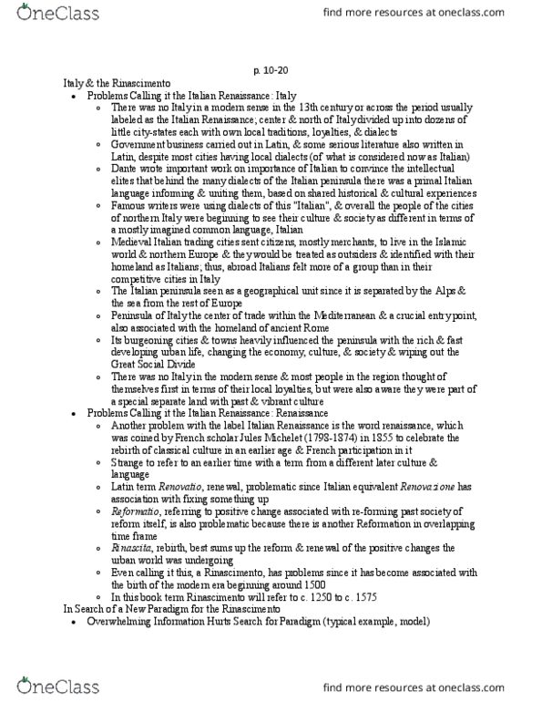 HIS 327 Chapter Notes - Chapter 2: Culture Of Ancient Rome, Developing Country, Sprezzatura thumbnail