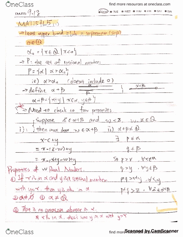 MAT157Y1 Lecture 5: Least Upper Bound & Properties of Real Numbers thumbnail