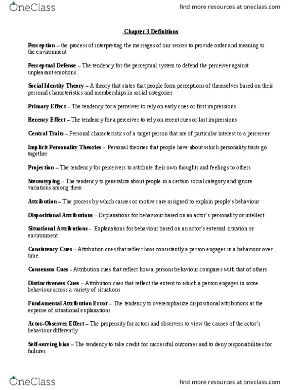 HROB 2090 Chapter Notes - Chapter 3: Signalling Theory, Social Identity Theory thumbnail