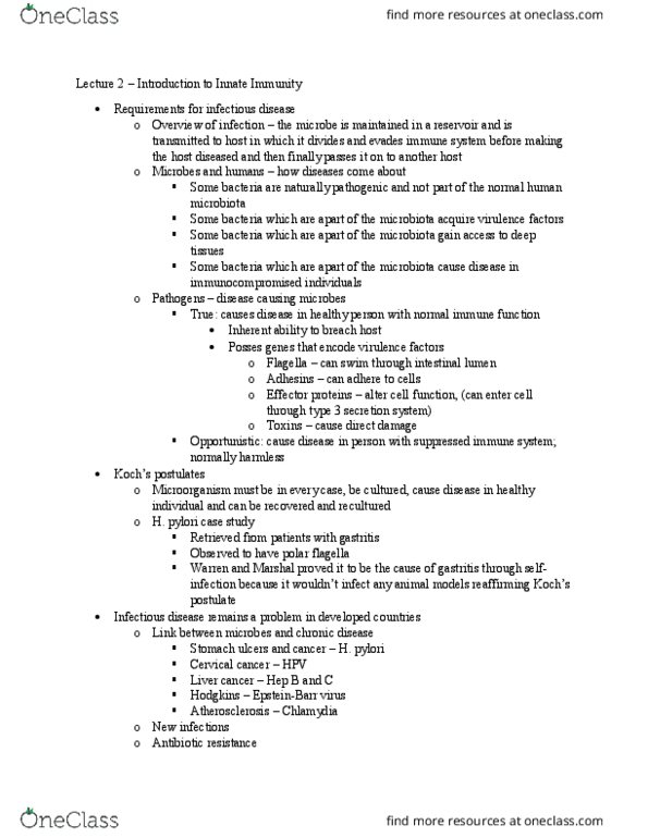 IMM250H1 Lecture Notes - Lecture 2: Leucine, Antibody, Gram-Positive Bacteria thumbnail