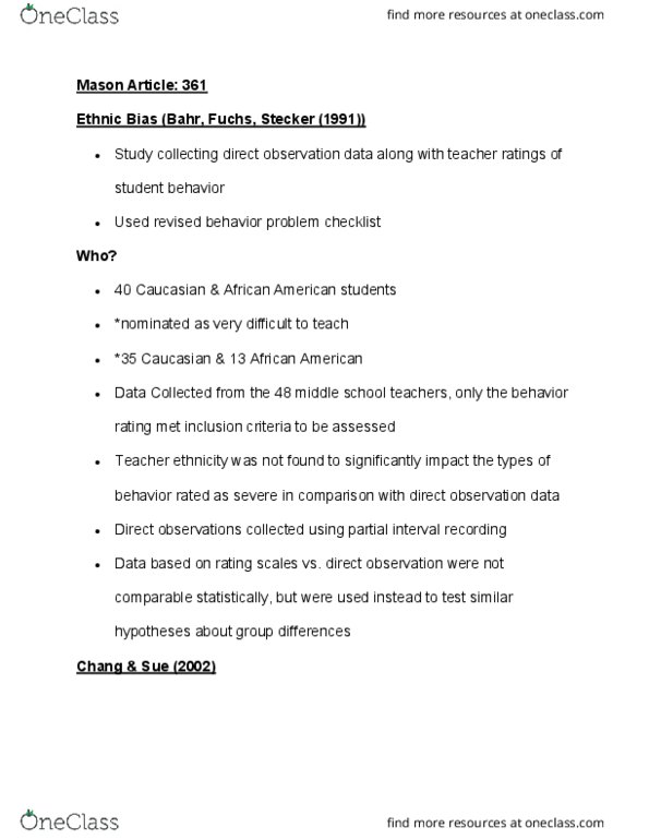 EDPS 36100 Lecture Notes - Lecture 3: Child Behavior Checklist thumbnail