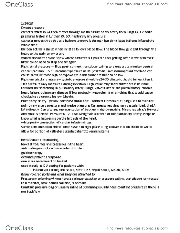 NURS 472 Lecture Notes - Lecture 6: Trendelenburg Position, Sepsis, Thrombolysis thumbnail