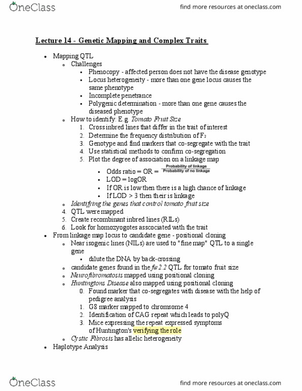 HMB265H1 Lecture Notes - Lecture 14: Distant Relatives, Cystic Fibrosis, Genetic Screen thumbnail