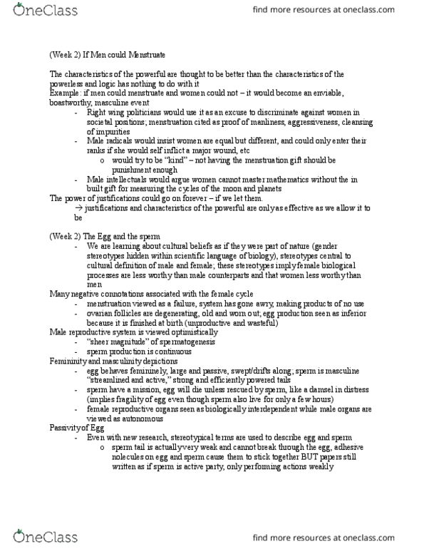 SOCI 70 Chapter Notes - Chapter 3: Microvillus, Male Reproductive System, Spermatogenesis thumbnail