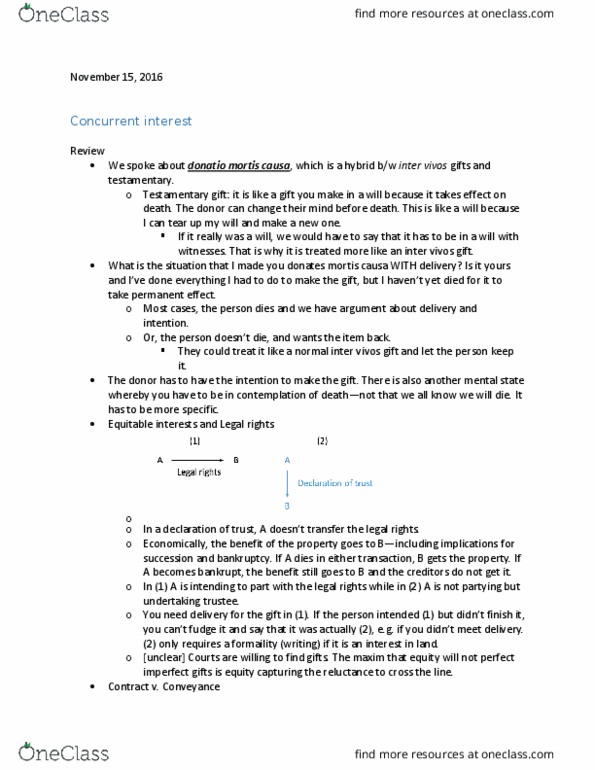 PRV4 144 Lecture Notes - Lecture 12: Life Estate, Floating Charge, Fee Simple thumbnail