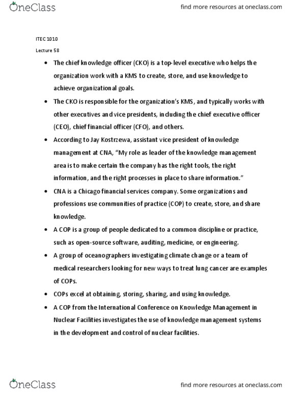 ITEC 1010 Lecture Notes - Lecture 58: Mwh Global, Environmental Engineering, Nuclear Technology thumbnail