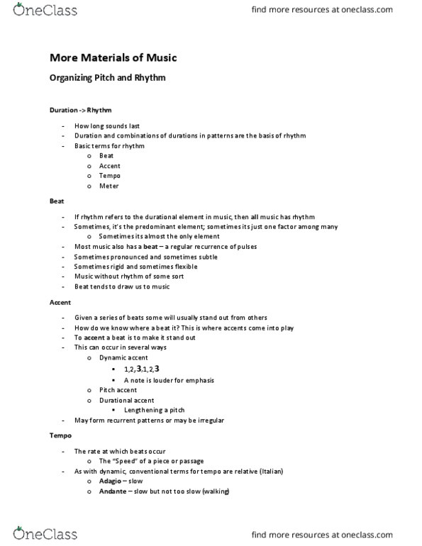 MUSIC101 Lecture Notes - Lecture 2: Duple Coachbuilders, Chromatic Scale, Semitone thumbnail