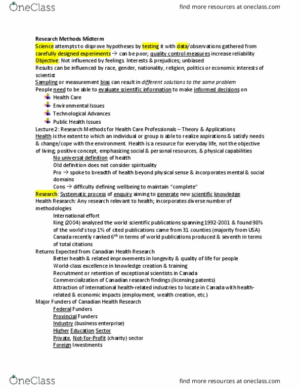 HLSC 3910U Lecture Notes - Lecture 1: Summary Statistics, Systematic Review, Anger Management thumbnail