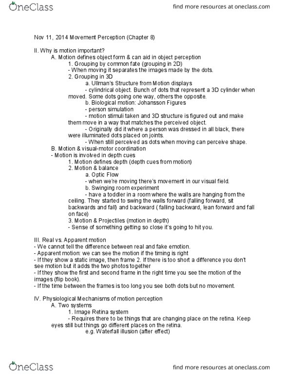 PSYC 2390 Lecture Notes - Lecture 17: Midbrain Tectum, Curare, Temporal Lobe thumbnail