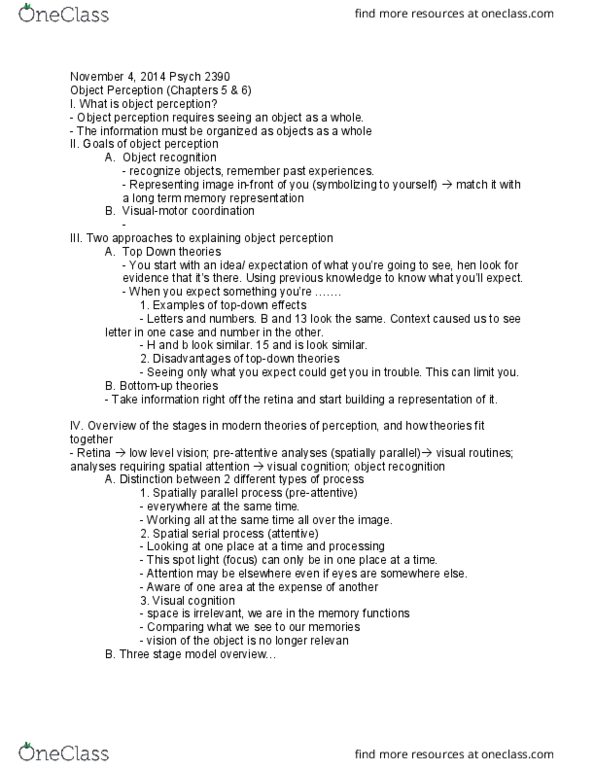 PSYC 2390 Lecture Notes - Lecture 15: Signal Edge, Visual Search, Illusory Contours thumbnail