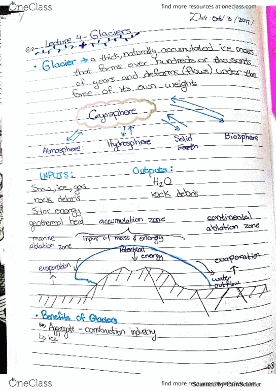 GEO 1115 Lecture 4: lecture notes for lecture 4 GEO 1115-Glaciers thumbnail