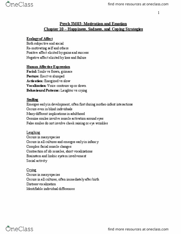 PSYCH 3M03 Lecture Notes - Lecture 17: Tryptophan, Intellectual Disability, Pituitary Gland thumbnail