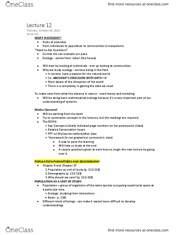 BIOL 215 Lecture Notes - Lecture 12: 6 Years, Minimum Viable Population, Wildfire thumbnail