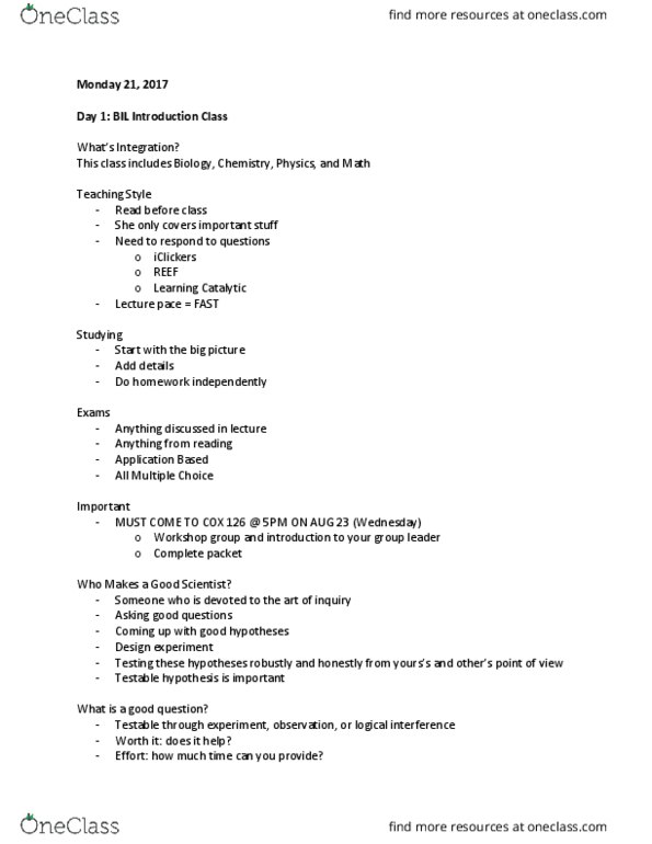 BIL 150 Lecture Notes - Lecture 1: Statistical Hypothesis Testing thumbnail