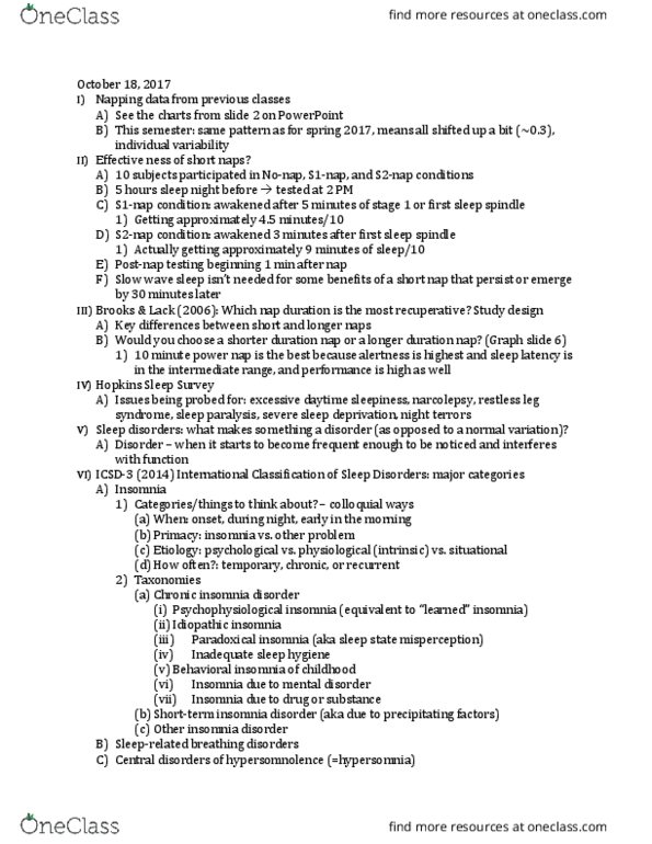 PSYC 385 Lecture Notes - Lecture 11: Orexin, Diazepam, Pentobarbital thumbnail