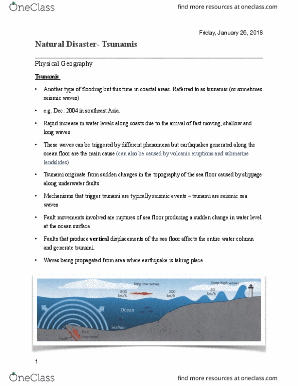 GEOG 1400 Lecture Notes - Lecture 15: Megathrust Earthquake, Natural Disaster thumbnail