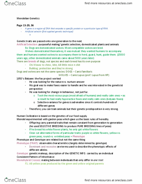 BIOL239 Lecture Notes - Lecture 1: Mutual Exclusivity, Starch, Gamete thumbnail