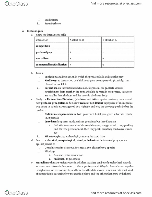 BIOLOGY 1B Lecture Notes - Lecture 6: Metapopulation, Pollination, Compartmental Models In Epidemiology thumbnail