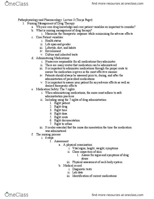 NURS-B - Nursing NURS-B 244 Lecture Notes - Lecture 2: Anticoagulant, Cardiac Output, Hepatotoxicity thumbnail