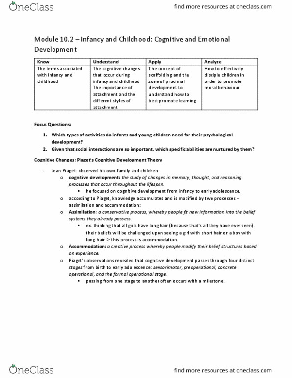 PSYC 1000 Chapter Notes - Chapter Module 10.2: Habituation, Operant Conditioning, Dishabituation thumbnail