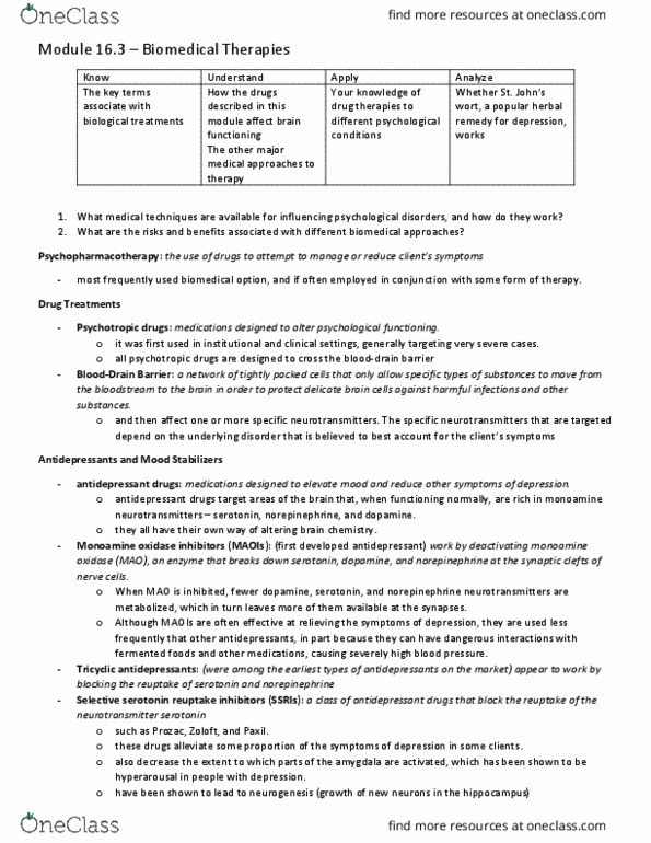PSYC 1000 Chapter Notes - Chapter Module 16.3: Neuroimaging, Extrapyramidal Symptoms, High Tech thumbnail