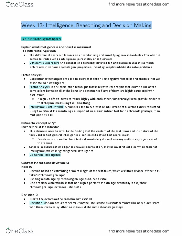 PSYC 100 Lecture Notes - Lecture 13: Confirmation Bias, Representativeness Heuristic, Neural Adaptation thumbnail