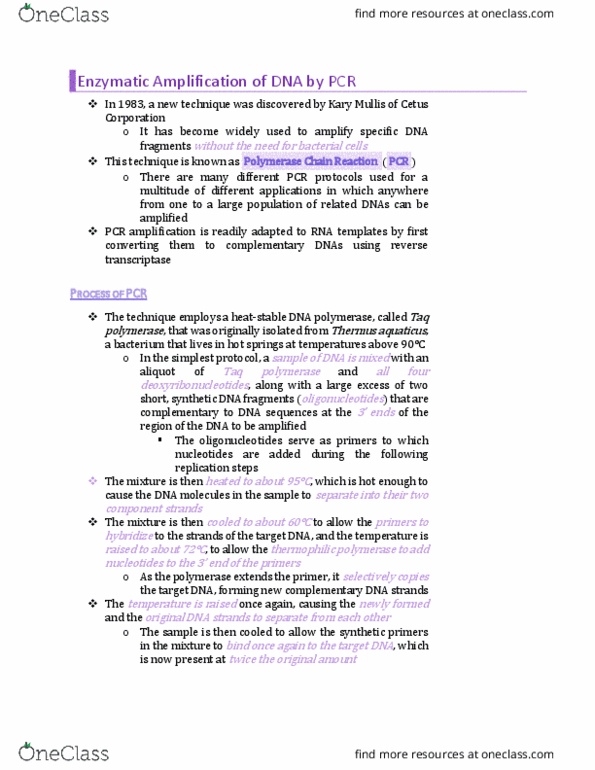 BIO130H1 Chapter Notes - Chapter 18: Fluorophore, Molecular Beacon, Hair Follicle thumbnail