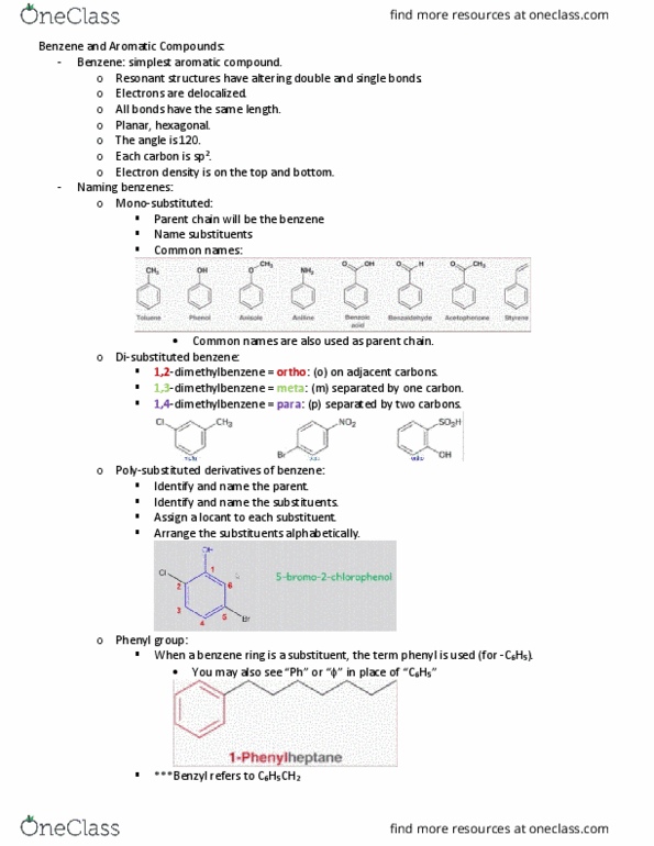 CHM 2211 Lecture Notes - Lecture 1: Addition Reaction, Bromobenzene, Aromaticity thumbnail