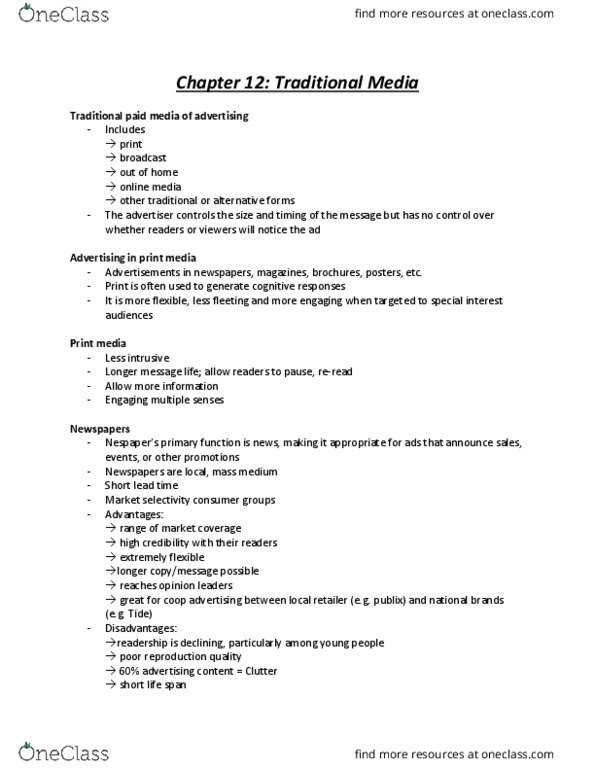 STC 114 Lecture Notes - Lecture 12: Time Shifting, Product Placement, Local Tv Llc thumbnail