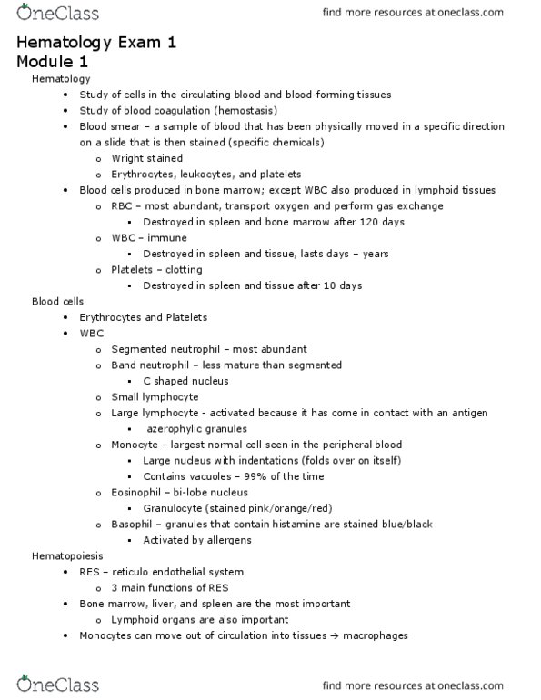 BIOL-4670 Lecture Notes - Lecture 1: Eosin, Thymus, Ethylenediaminetetraacetic Acid thumbnail