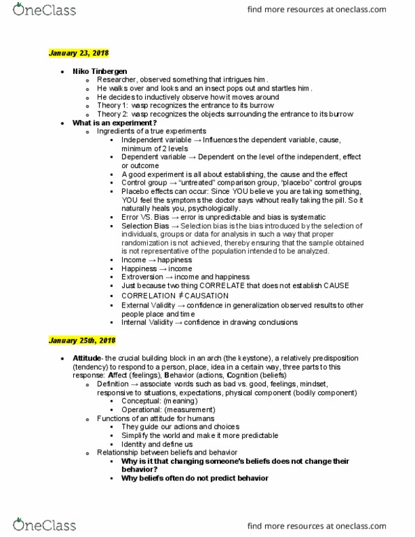 PSYC 331 Lecture Notes - Lecture 2: Likert Scale, Gordon Allport, Rensis Likert thumbnail