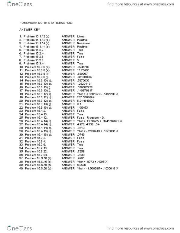 STAT 1000 Lecture : Homework 8 ANSWERS.doc thumbnail