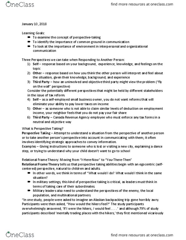 CMN 2130 Lecture Notes - Lecture 1: Aboriginal Peoples In Canada, Keystone Pipeline, Relational Frame Theory thumbnail