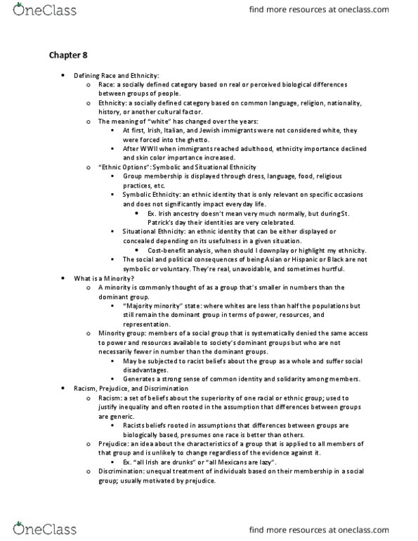 SOC-2010 Chapter Notes - Chapter 8: Queer Theory, Consciousness Raising, Lucretia Mott thumbnail