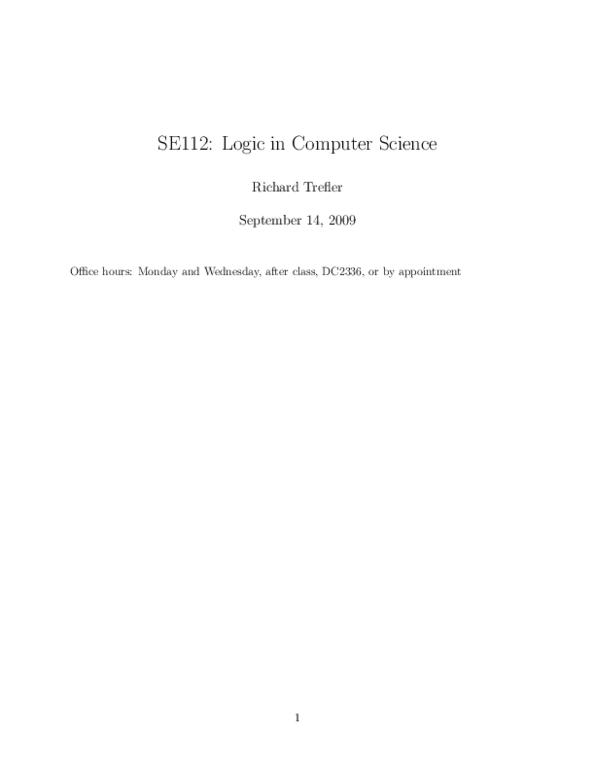 CS245 Lecture Notes - Linear Temporal Logic, Temporal Logic, Modal Logic thumbnail
