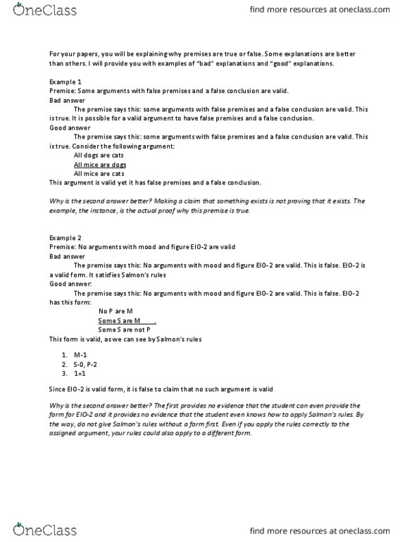 PHI 103 Lecture Notes - Lecture 7: False Premise thumbnail