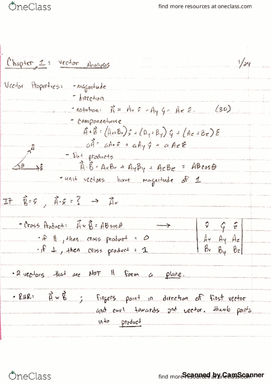 PHYS 703 Lecture 3: (Jan24) -- Chapter 1 Vector Analysis -- Griffiths Electrodynamics (4E) thumbnail