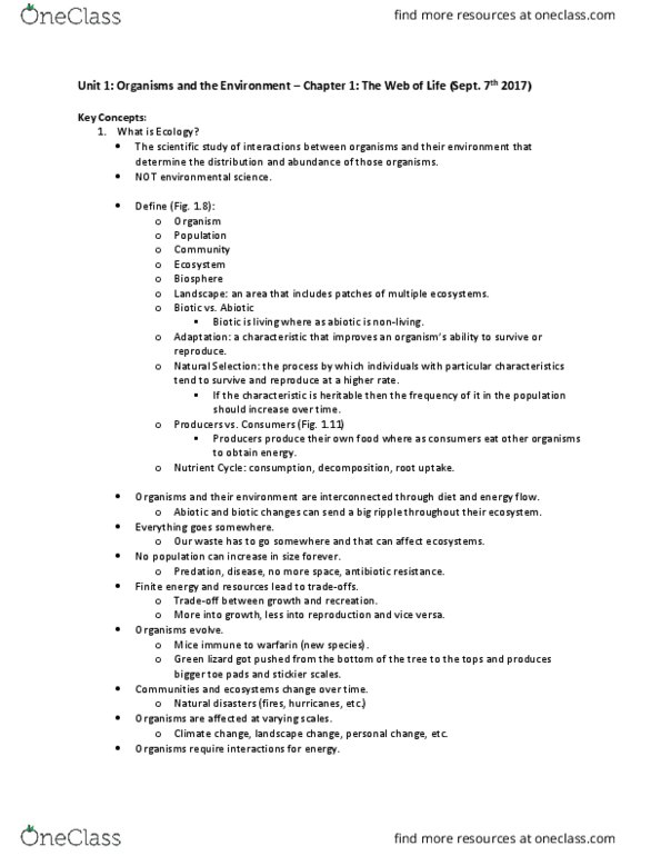 Biology 2483A Lecture Notes - Lecture 1: Antimicrobial Resistance, Warfarin, Organism thumbnail