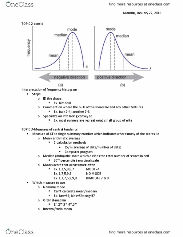 KINE 2050 Lecture Notes - Lecture 5: Standard Deviation, Level Of Measurement, Computer Program thumbnail