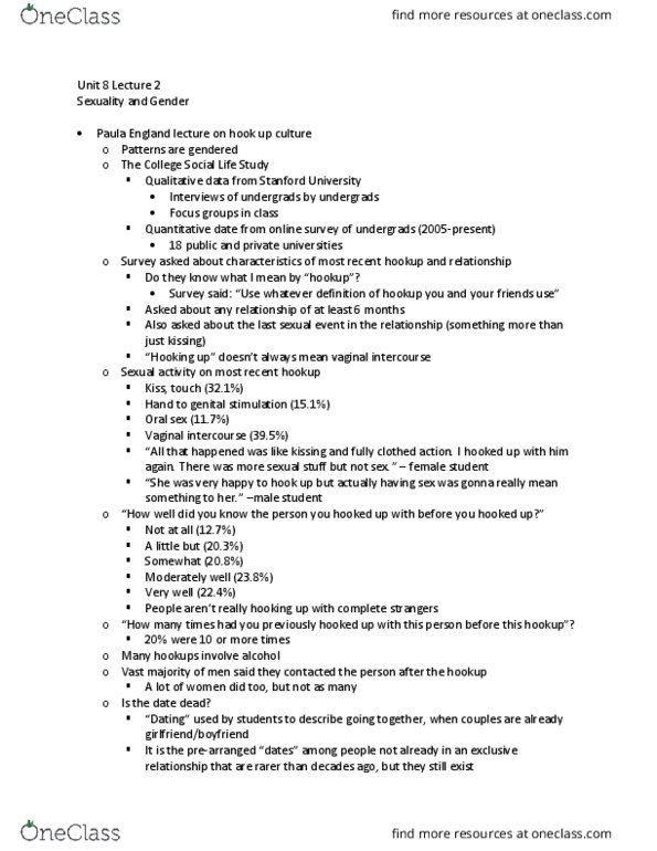 SOCI213 Lecture Notes - Lecture 9: Male Prostitution, Odds Ratio, Double Standard thumbnail