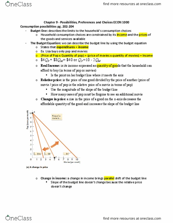 ECON 1000 Chapter Notes - Chapter 9: Inferior Good, Demand Curve, Normal Good thumbnail